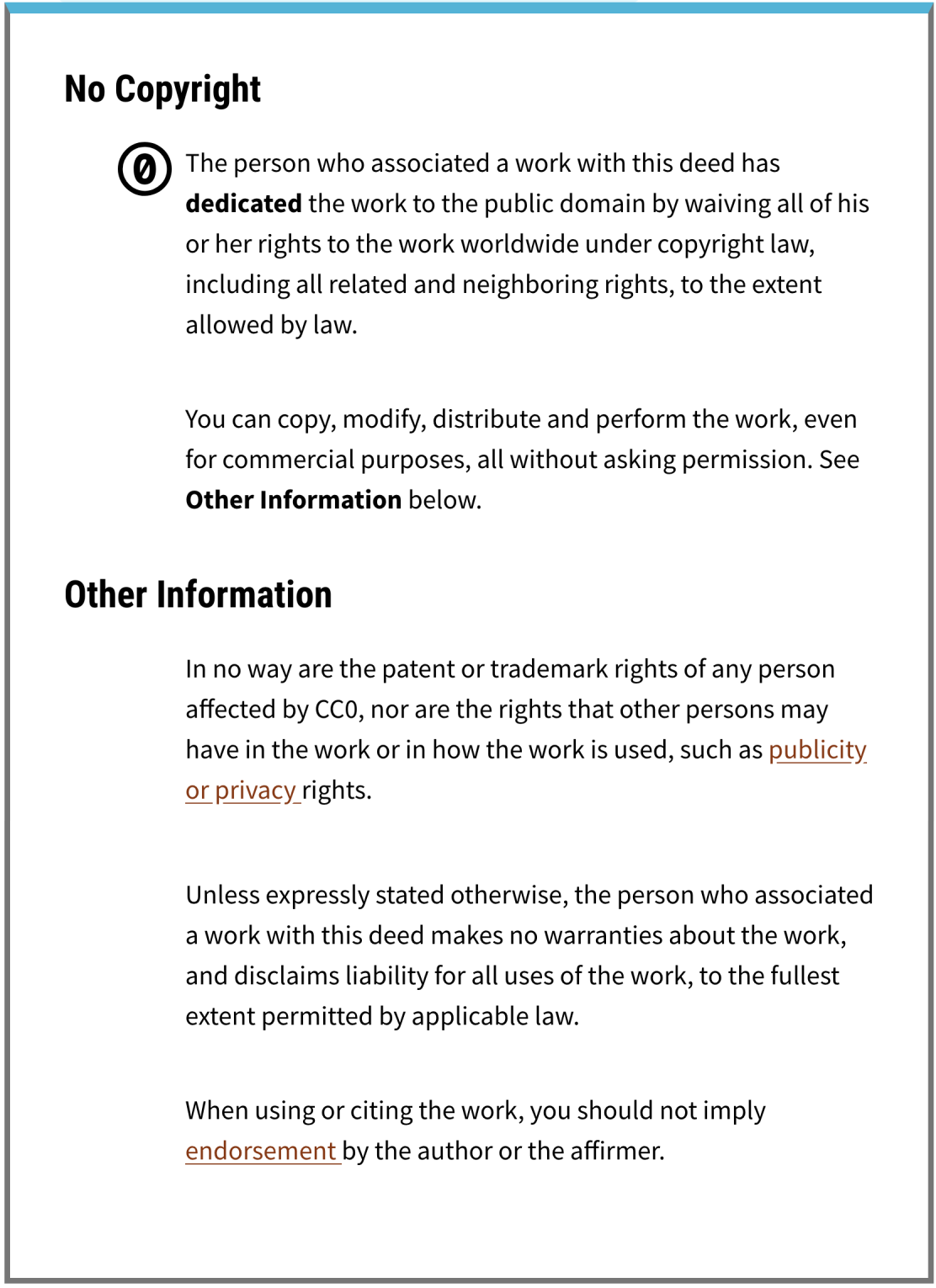 CC0 1.0 Universal license